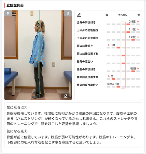 AI姿勢分析の画面イメージ